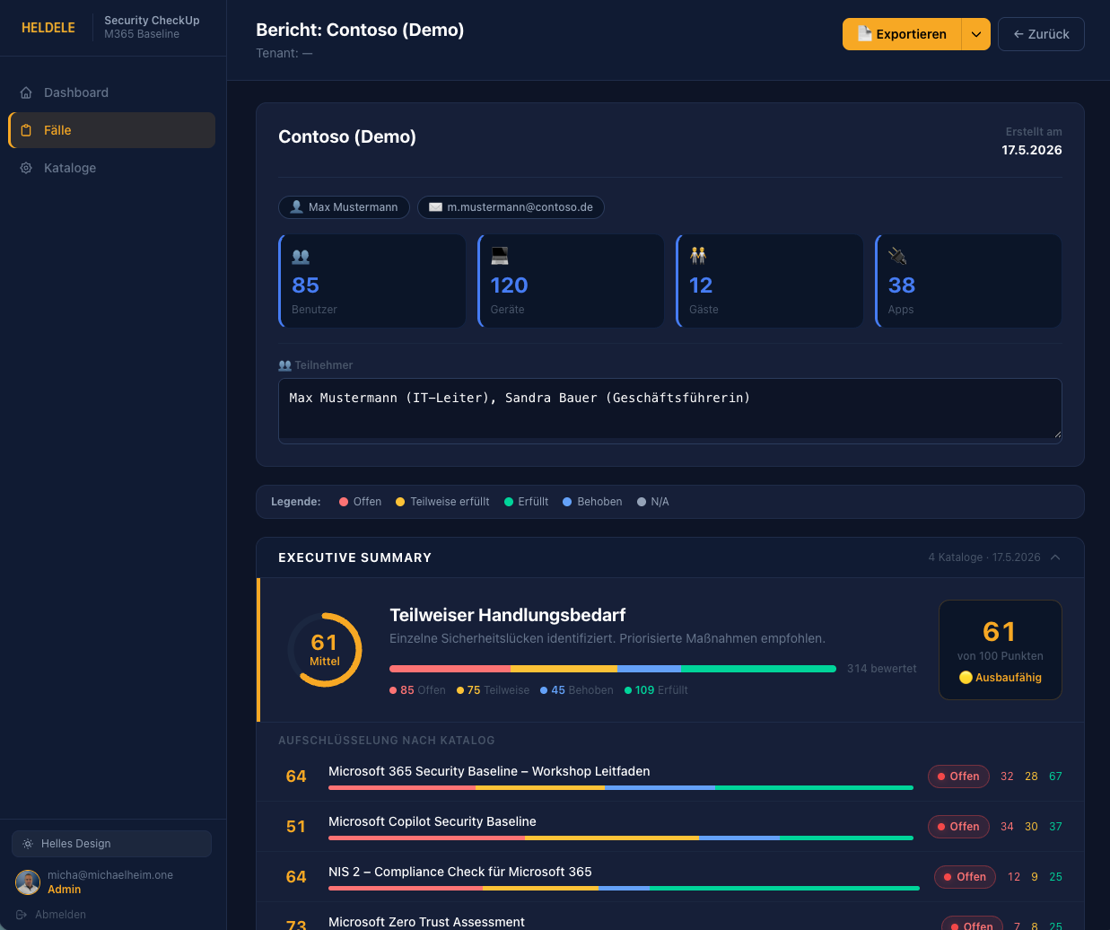 M365 Security CheckUp App