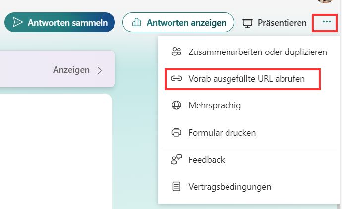 Microsoft Forms - pre-filled URLs